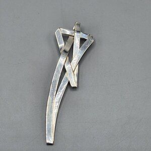 Elongated Star Brooch Pendant Sterling Silver Mexico 925 Vtg Stretched